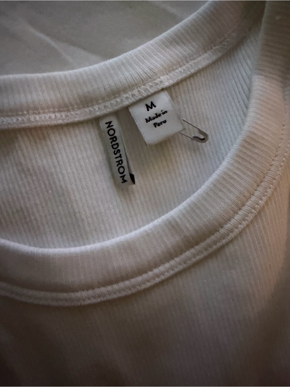 Nordstrom Everyday Cotton Rib Tank White Size M NWOT - Picture 9 of 11